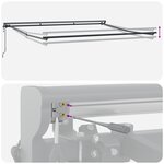 vidaXL Auvent Rétractable avec Vert et blanc 400 × 350 cm tissu