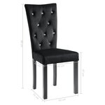 vidaXL Chaises à manger lot de 4 Noir Velours
