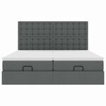 VidaXL Cadre de lit ottoman avec matelas gris foncé 160x200cm tissu