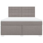vidaXL Sommier à lattes de lit avec matelas Taupe 180x200 cm Tissu
