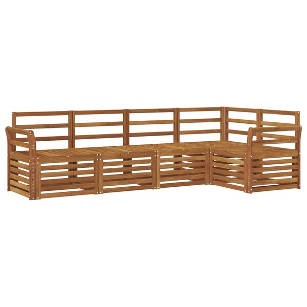 vidaXL Ensemble de canapés d'extérieur 5 pc Naturel Polyester