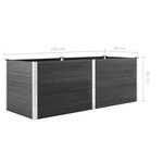 vidaXL Lit surélevé de jardin 250x50x91 cm WPC Gris