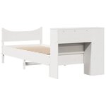 vidaXL Cadre de lit sans matelas blanc 90x190 cm bois de pin massif
