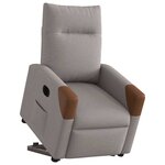 vidaXL Fauteuil inclinable électrique taupe tissu
