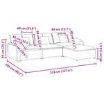 vidaXL Canapé modulaire avec repose-pieds et coussins gris foncé