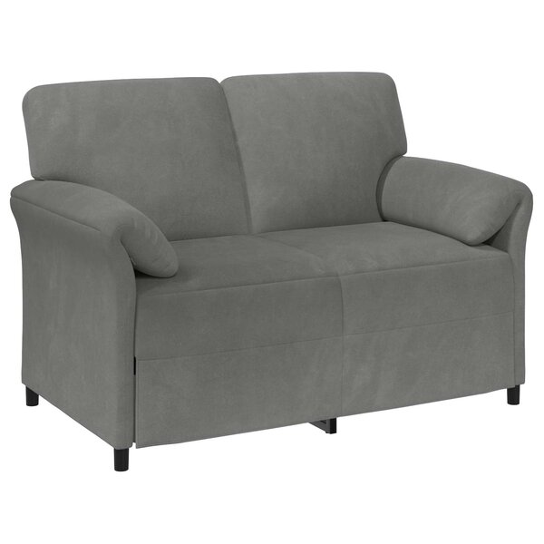 vidaXL Sofa 2 places Gris foncé 138 x 83 x 95 cm Velours