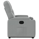 vidaXL Fauteuil inclinable Gris clair Tissu
