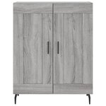 vidaXL Buffet haut Sonoma gris 69 5x34x180 cm Bois d'ingénierie