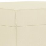 vidaXL Ensemble de canapés 3 Pièces avec coussins Crème Similicuir