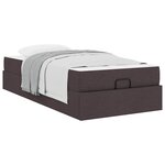 vidaXL Cadre de lit avec matelas avec matelas 2 Pièces Tan tissu