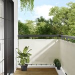 vidaXL Écran de balcon crème 90x800 cm 100  polyester oxford