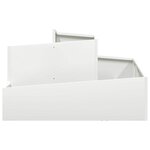vidaXL Cache-pot de jardin Blanc 80 x 80 x 50 cm Acier laminé à froid