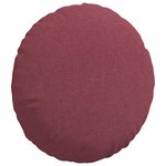 vidaXL Coussins de siège 2 Pièces Bordeaux Ø50 x 19 cm tissu