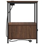 vidaXL Cabinet de chevet Chêne brun 42 x 41 x 56 cm Bois d'ingénierie