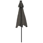 vidaXL Parasol de jardin avec mât en acier anthracite 225x225x212 cm