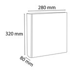 Classeur à levier Prem'Touch personnalisable PVC A4 Dos 80 mm Blanc EXACOMPTA
