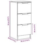 vidaXL Buffets 2 Pièces chêne artisanal 30x30x70 cm bois d'ingénierie