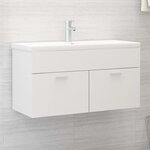 vidaXL Armoire d'évier Blanc 90x38 5x46 cm Aggloméré