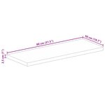 vidaXL Dessus de table 80x50x2 5 cm rectangulaire bois massif récupéré