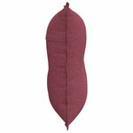 vidaXL Coussin de Dos Bordeaux 80 x 19 x 50 cm tissu