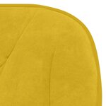 vidaXL Chaise pivotante de bureau Jaune Velours