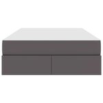 vidaXL Lit avec rangement et matelas avec matelas Gris 120 x 200 cm