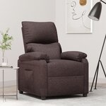 vidaXL Fauteuil inclinable Marron foncé Tissu