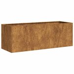 vidaXL Jardinière rouillé 120x40x40 cm acier inoxydable