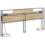 vidaXL Tête de lit de rangement Chêne sonoma 200 cm Bois d'ingénierie