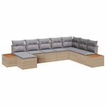 vidaXL Ensemble de canapé de jardin 8 Pièces beige et gris clair