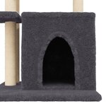vidaXL Arbre à chat avec griffoirs en sisal gris foncé 83 5 cm