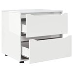 vidaXL Armoire de rangement Blanc brillant 60 x 48 x 57 cm