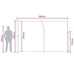 vidaXL Store latéral rétractable 220 x 500 cm 100  polyester fer acier