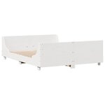 vidaXL Lit bibliothèque sans matelas blanc 120x190 cm bois massif
