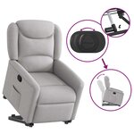 vidaXL Fauteuil inclinable gris nuage tissu