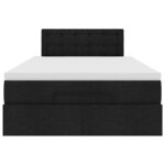 vidaXL Lit ottoman avec matelas noir 120x200 cm tissu