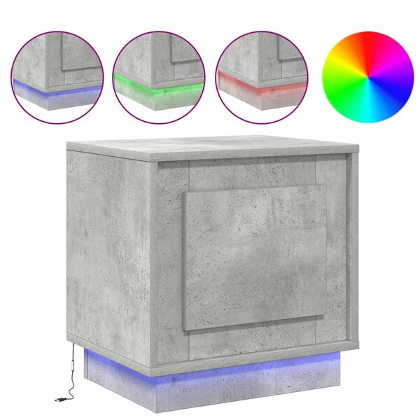 vidaXL Cabinet de chevet Gris béton 44 x 34 5 x 45 cm