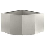 vidaXL Jardinière d'Angle Argent 60 x 60 x 35 cm Acier inoxydable