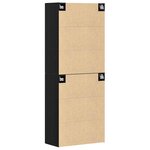 vidaXL Armoire Murale Montage mural 2 Pièces Chêne noir 69 5 x 34 x 90 cm