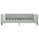 vidaXL Lit de jour avec gigogne et tiroirs gris clair 90x190cm velours