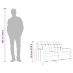 vidaXL Canapé à 2 places Noir 140 cm Tissu