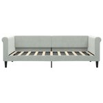 vidaXL Lit de repos sans matelas gris clair 90x190 cm velours