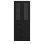 vidaXL Haut Armoire 2 Pièces Chêne noir Bois d'ingénierie
