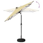 vidaXL Parasol de jardin avec lumières LED et base 200 x 300 cm