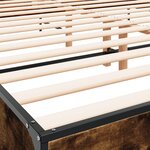 vidaXL Cadre de lit sans matelas chêne fumé 180x200 cm