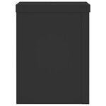 vidaXL Supports pour plantes 2 Pièces noir 15x15x20 cm bois d'ingénierie