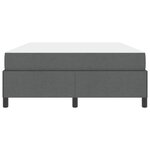 vidaXL Lit à ressorts Gris foncé 140 x 190 cm tissu