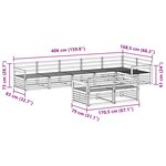 vidaXL Ensemble de canapés d'extérieur 8 pc Naturel