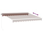 vidaXL Auvent manuel rétractable avec LED marron 300x250 cm