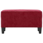 Banc banquette rouge bordeau x 70 x 35 x 41 cm velours 02_0010484